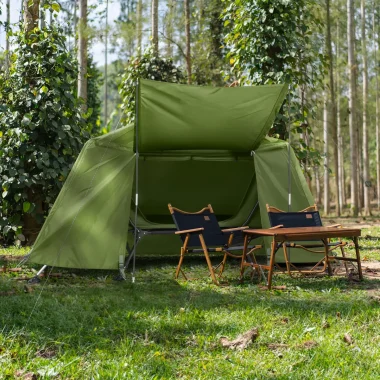Camping Tents Heightened Folding Outdoor Camping Tent With Adjustable Leg Claws, Water Proof, UV Protection, Green, 33"*94"*50"